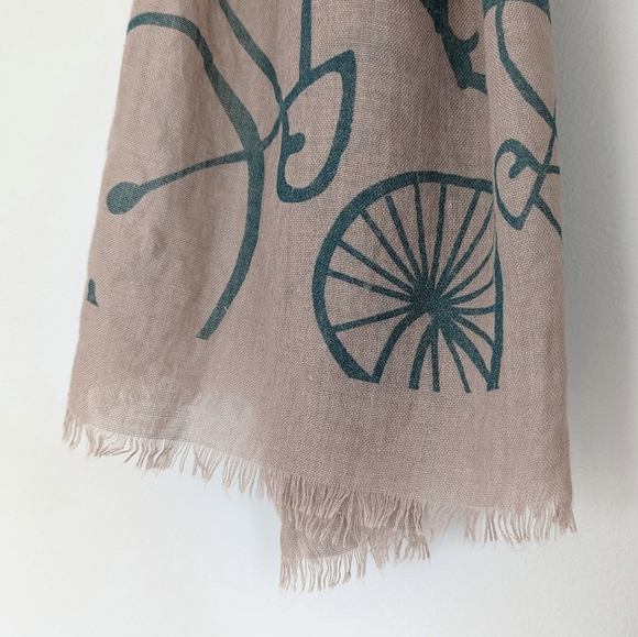 Bicycle Print Scarf - Picture 6 of 7